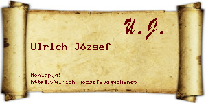 Ulrich József névjegykártya