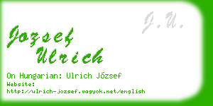 jozsef ulrich business card