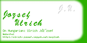 jozsef ulrich business card